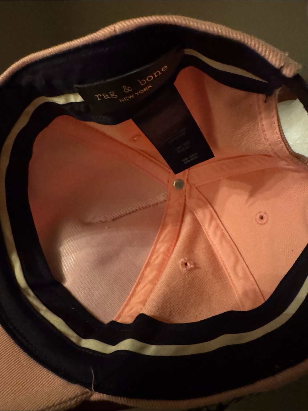 rag & bone Soft Coral Baseball Cap - Picture 5 of 6